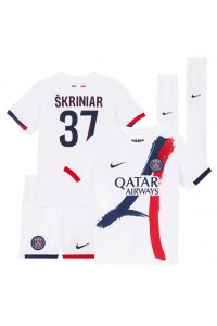 Fotbalové Dres Paris Saint-Germain Milan Skriniar #37 Dětské Venkovní Oblečení 2024-25 Krátký Rukáv (+ trenýrky)